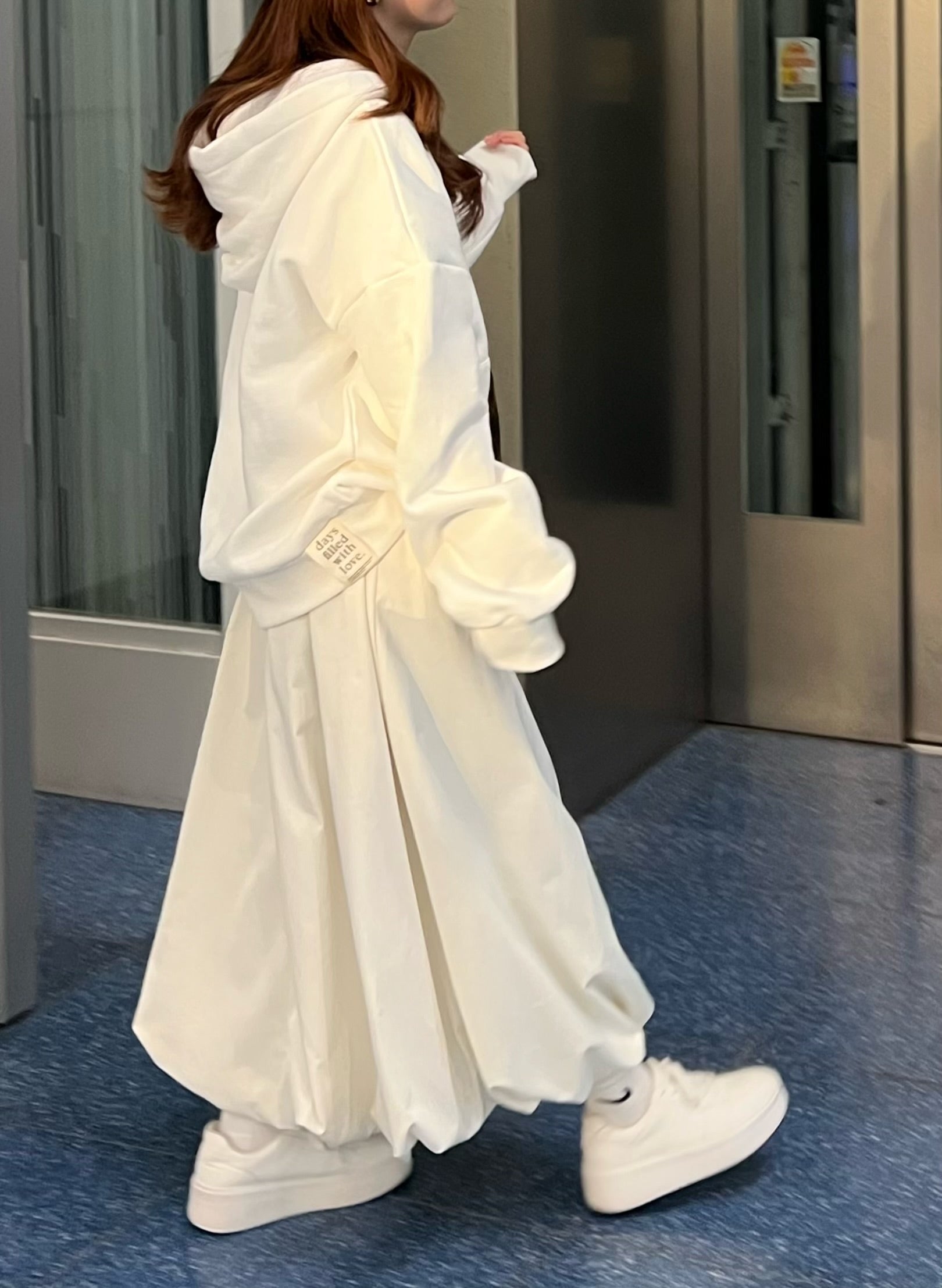 Zara + Nylon Balloon Midi Skirt