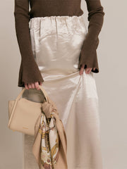 Satin slip skirt