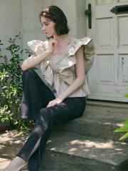 【Best Seller】Ashimore ribbon denim pants（renewal）