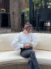 volume sleeve short knit