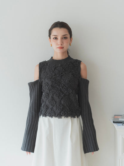 Open shoulder 3Way knit