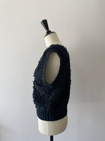 loop yarn knit gilet