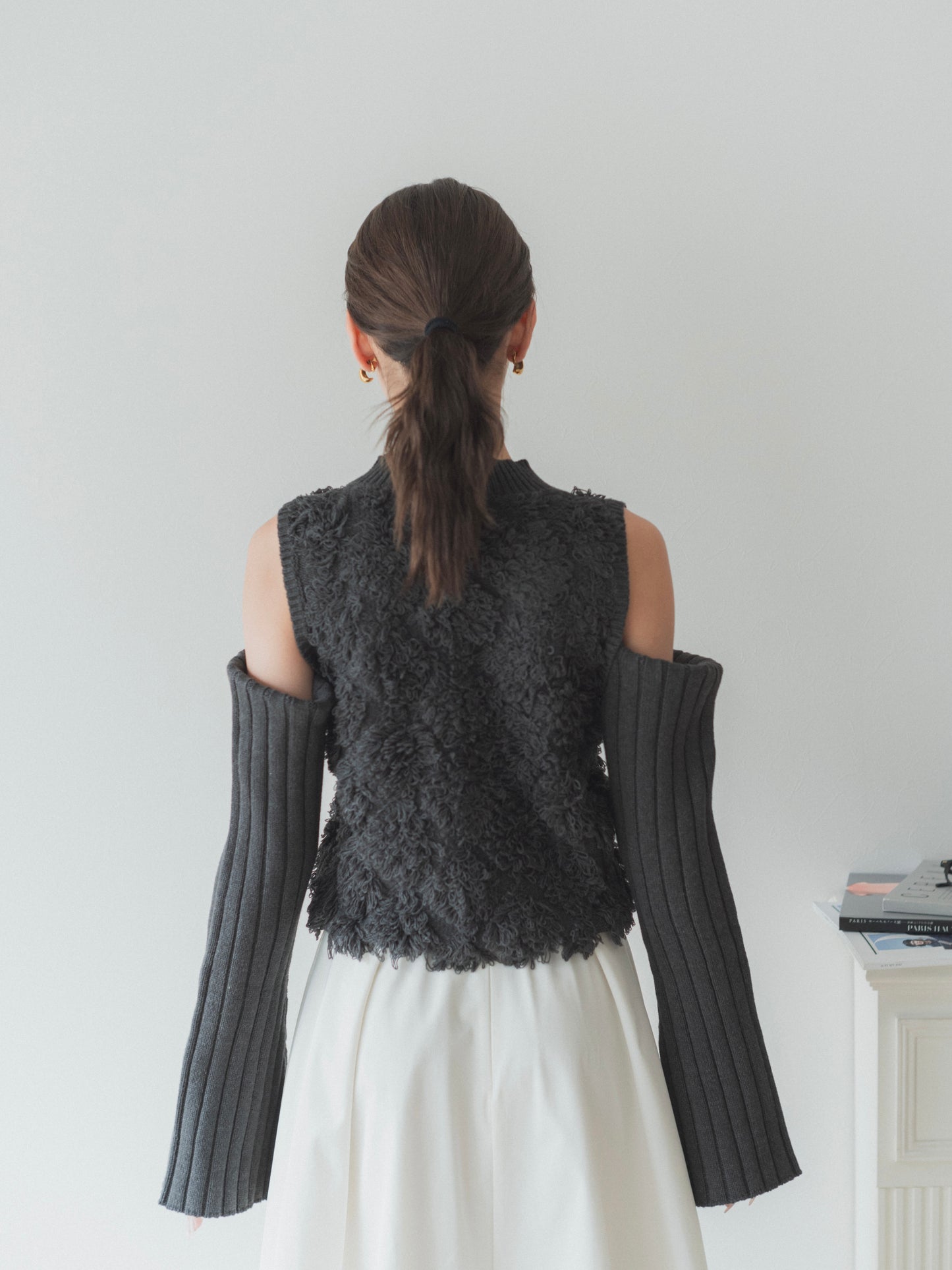 Open shoulder 3Way knit