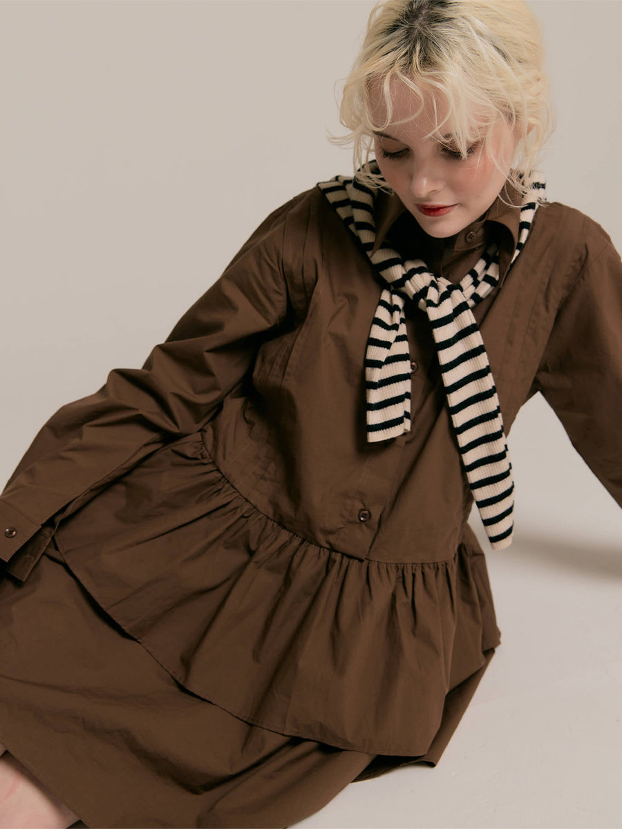 Tiered shirt dress