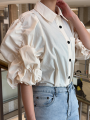 【4/23 OPEN】Whip cream sleeves shirt