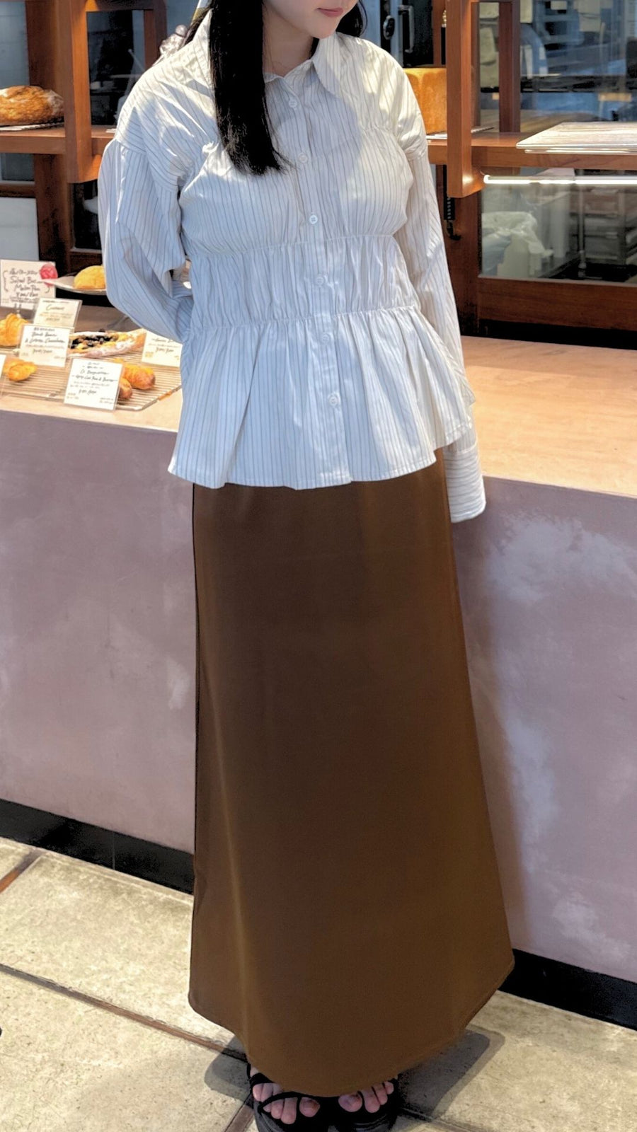 Satin slip skirt