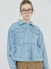 【2/19 OPEN】Chérie peplum denim jacket
