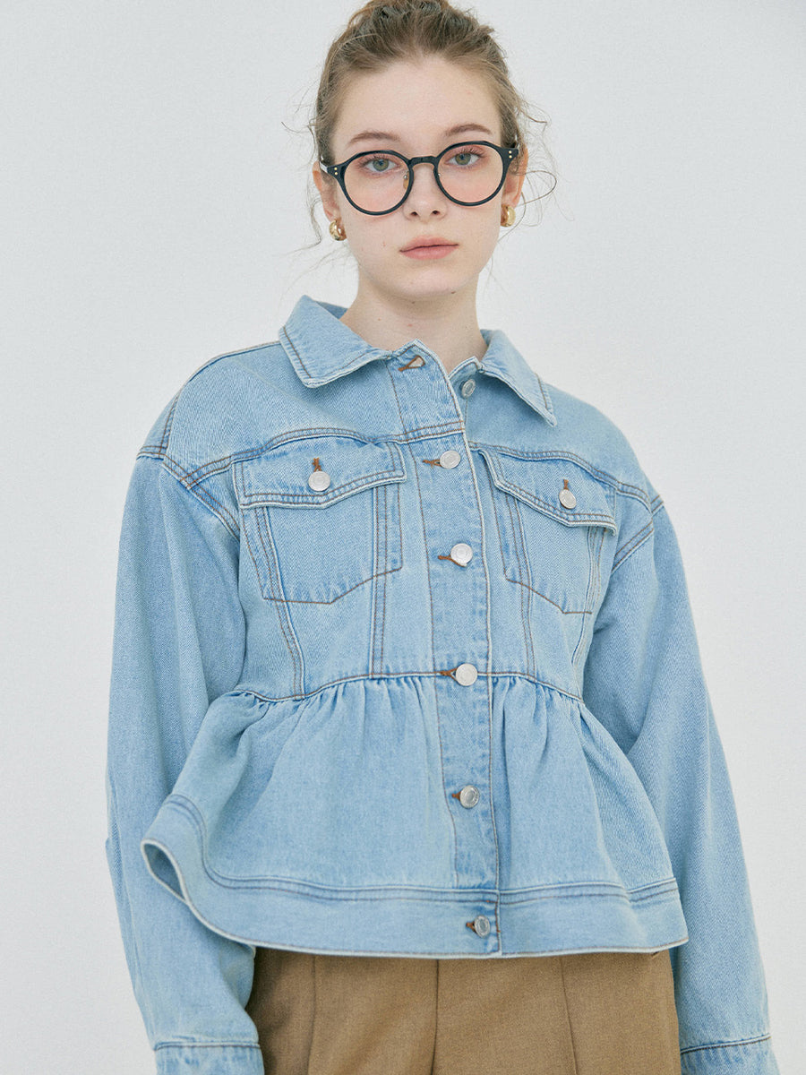 【2/19 OPEN】Chérie peplum denim jacket
