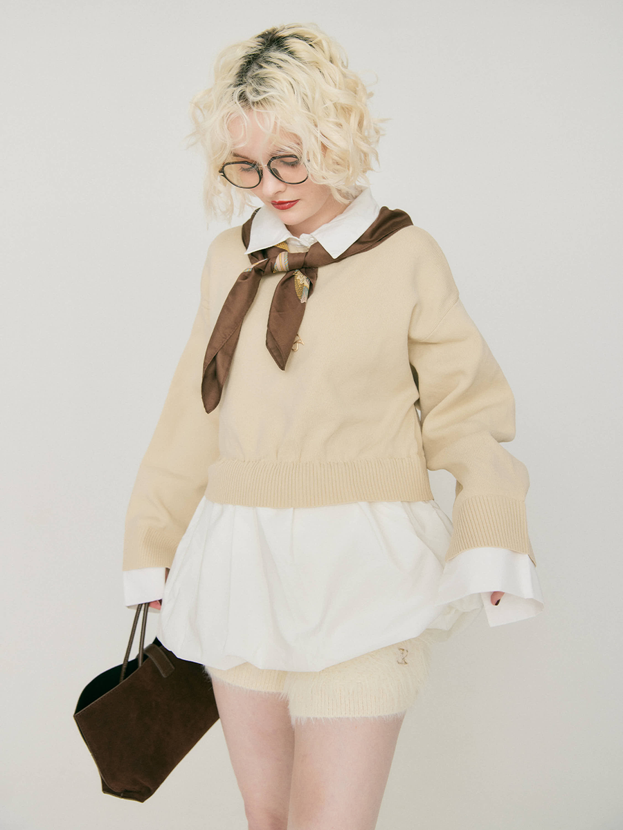 Docking balloon shirt dress