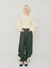 2Way ribbon wide pants