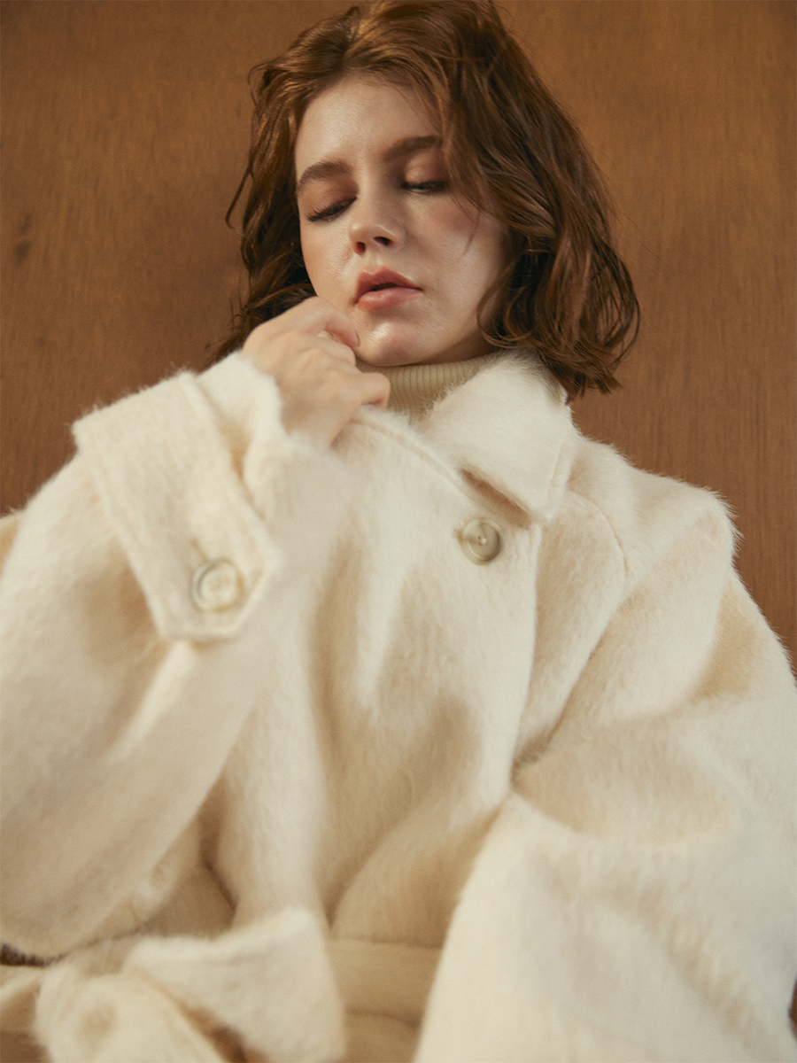 【10/22 OPEN】Shaggy belted box coat