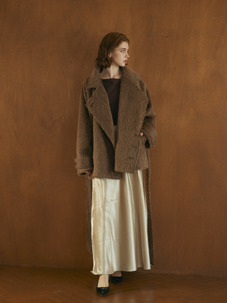 【10/22 OPEN】Shaggy belted box coat