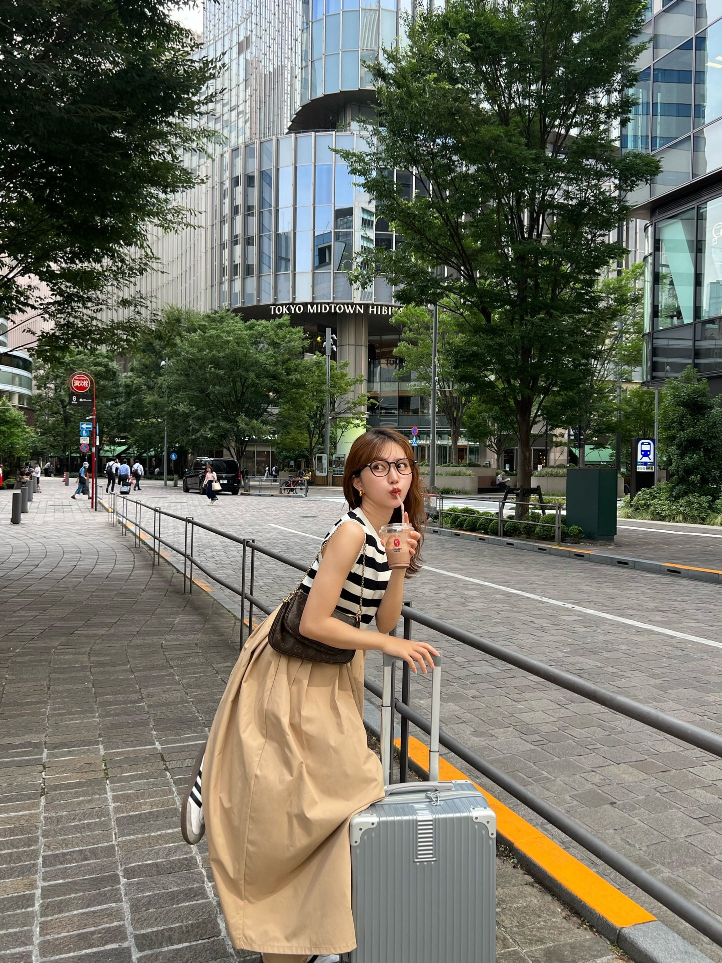 striped sleeveless dress