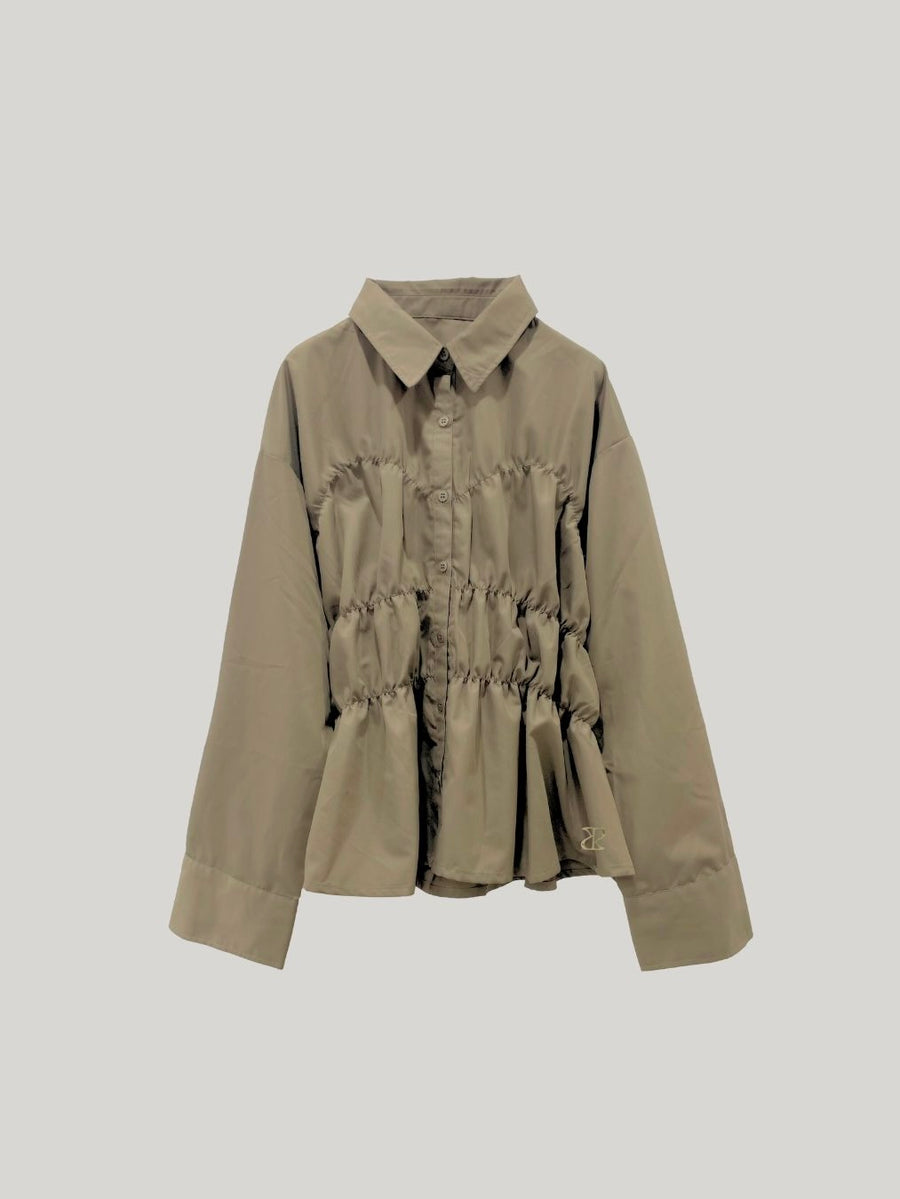 【9/25 19:00~】Shirring wide sleeve shirt