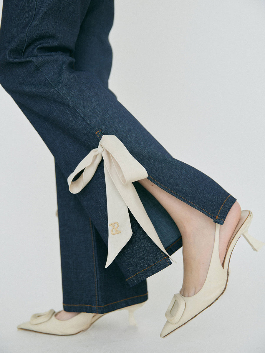 【3/5 OPEN】Ashimore ribbon denim pants