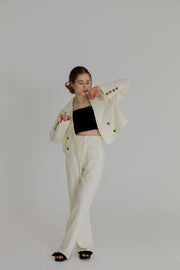 bumpy cropped jacket