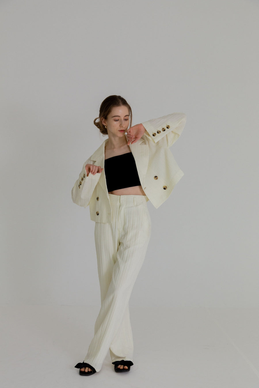 bumpy cropped jacket