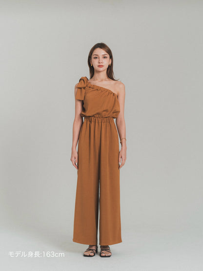 【SET/即納】one shoulder rompers