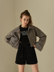 herringbone volume sleeve jacket