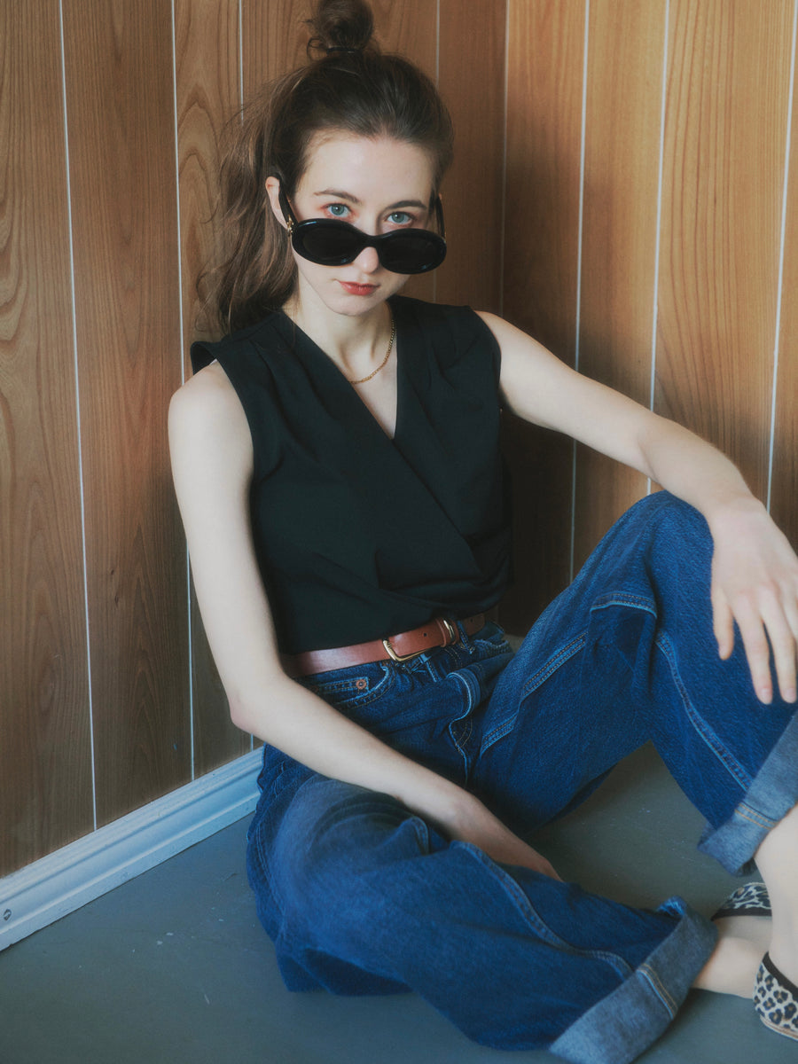 taffeta cache coeur blouse