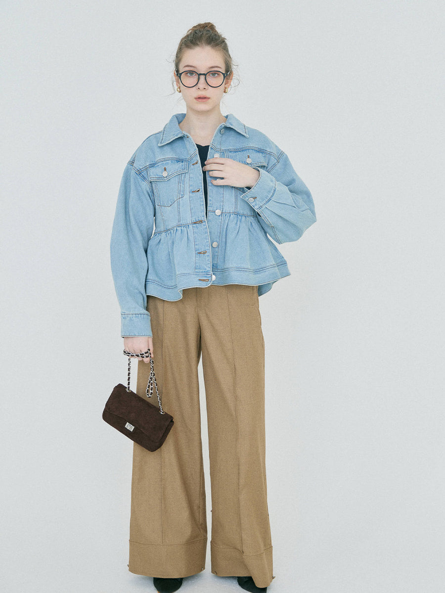 【2/19 OPEN】Chérie peplum denim jacket