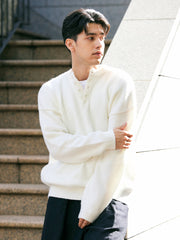 【12/18 OPEN】Unisex henley mochi knit