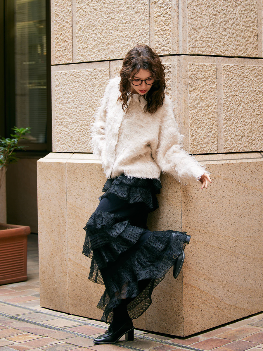 【11/27 OPEN】Fuzzy knit cardigan