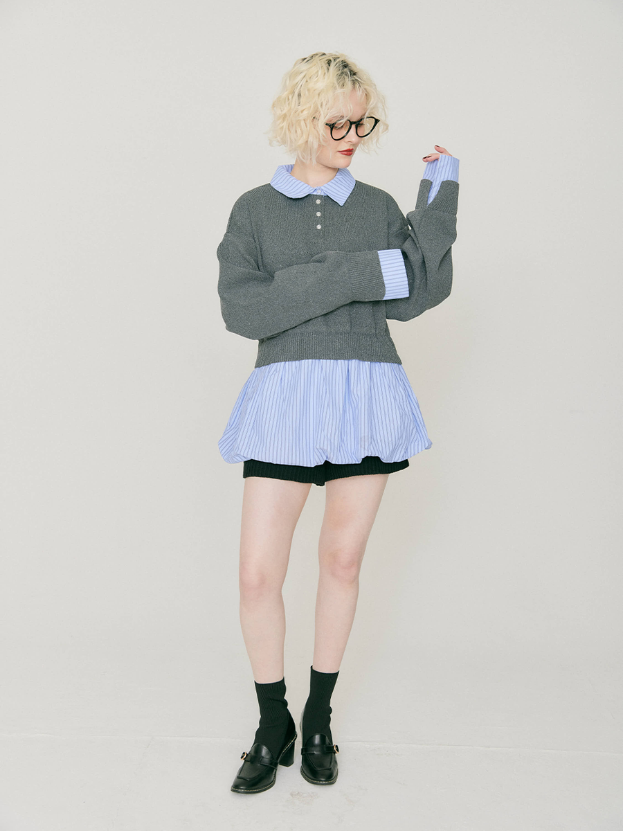 Docking balloon shirt dress