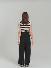 gather ribbon wide pants