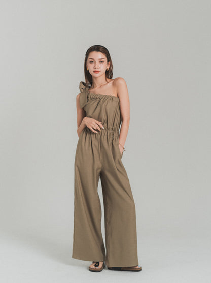 【SET/即納】one shoulder rompers