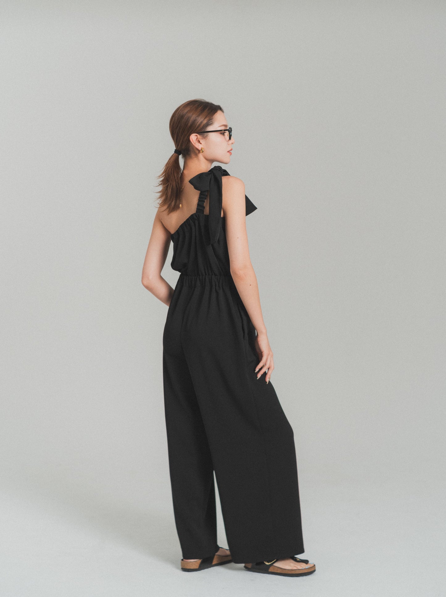 【SET/即納】one shoulder rompers