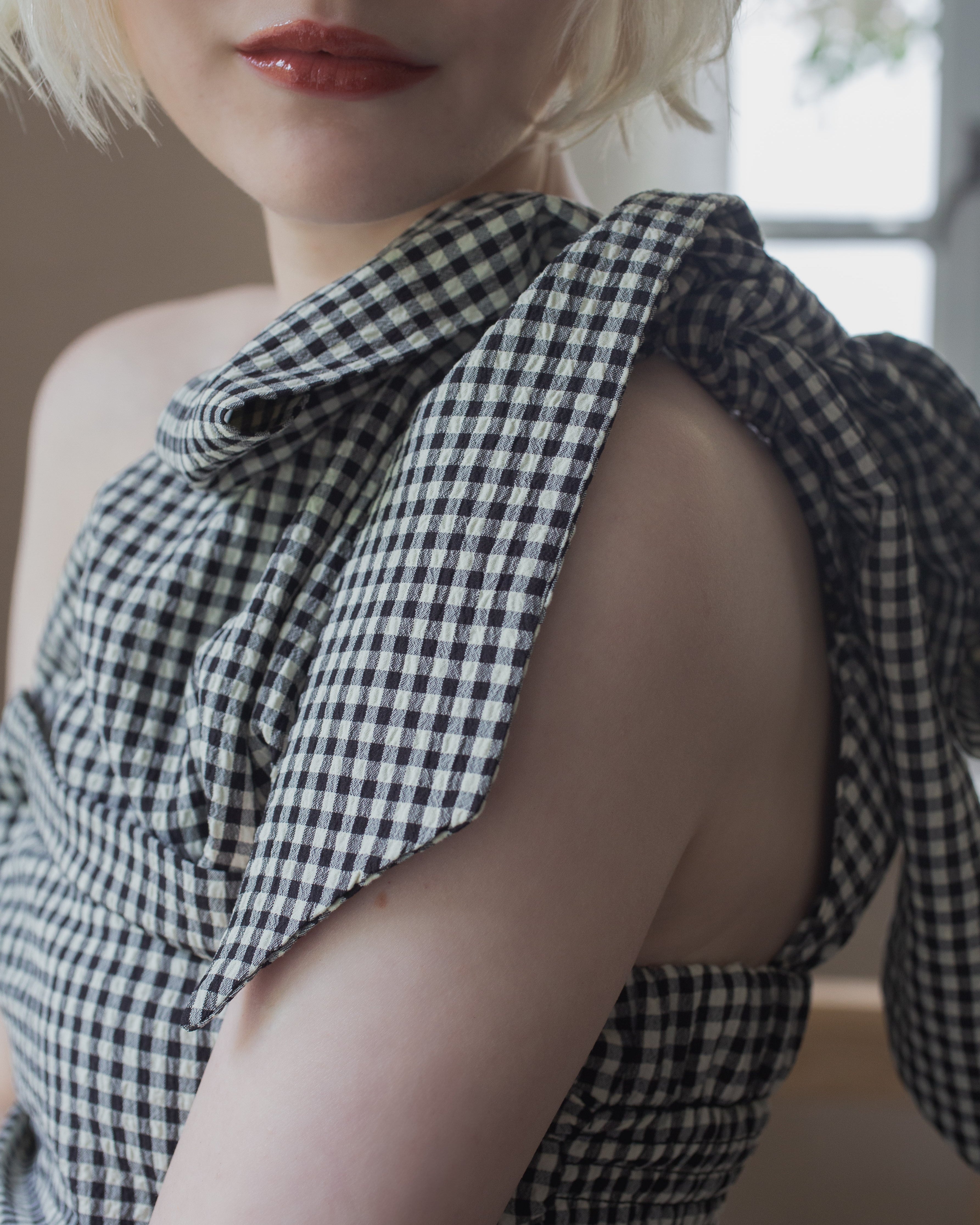 トップス RANCLIC 2way ribbon peplum top 2way ribbon peplum top – RANCLIC