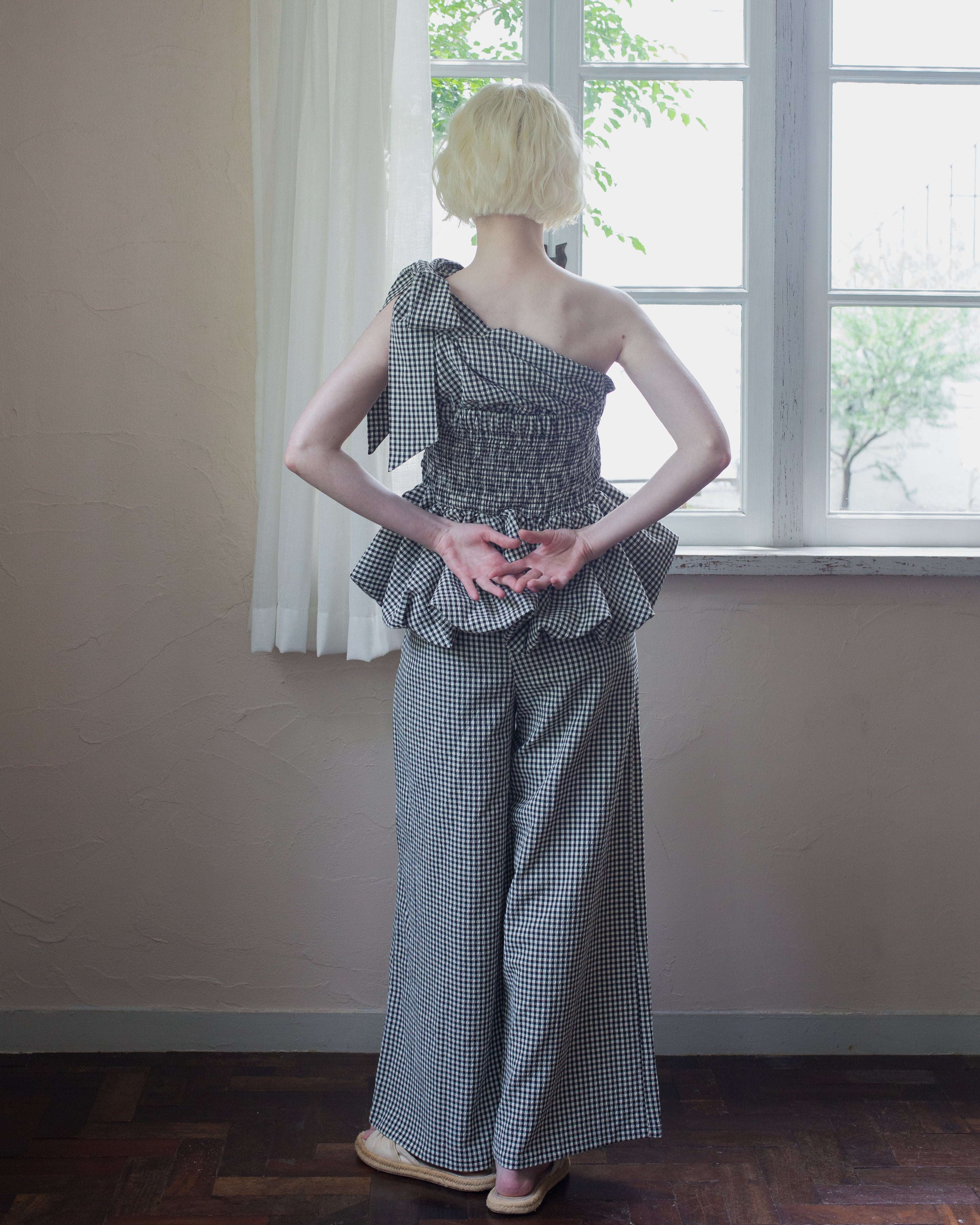 2way ribbon peplum top – RANCLIC