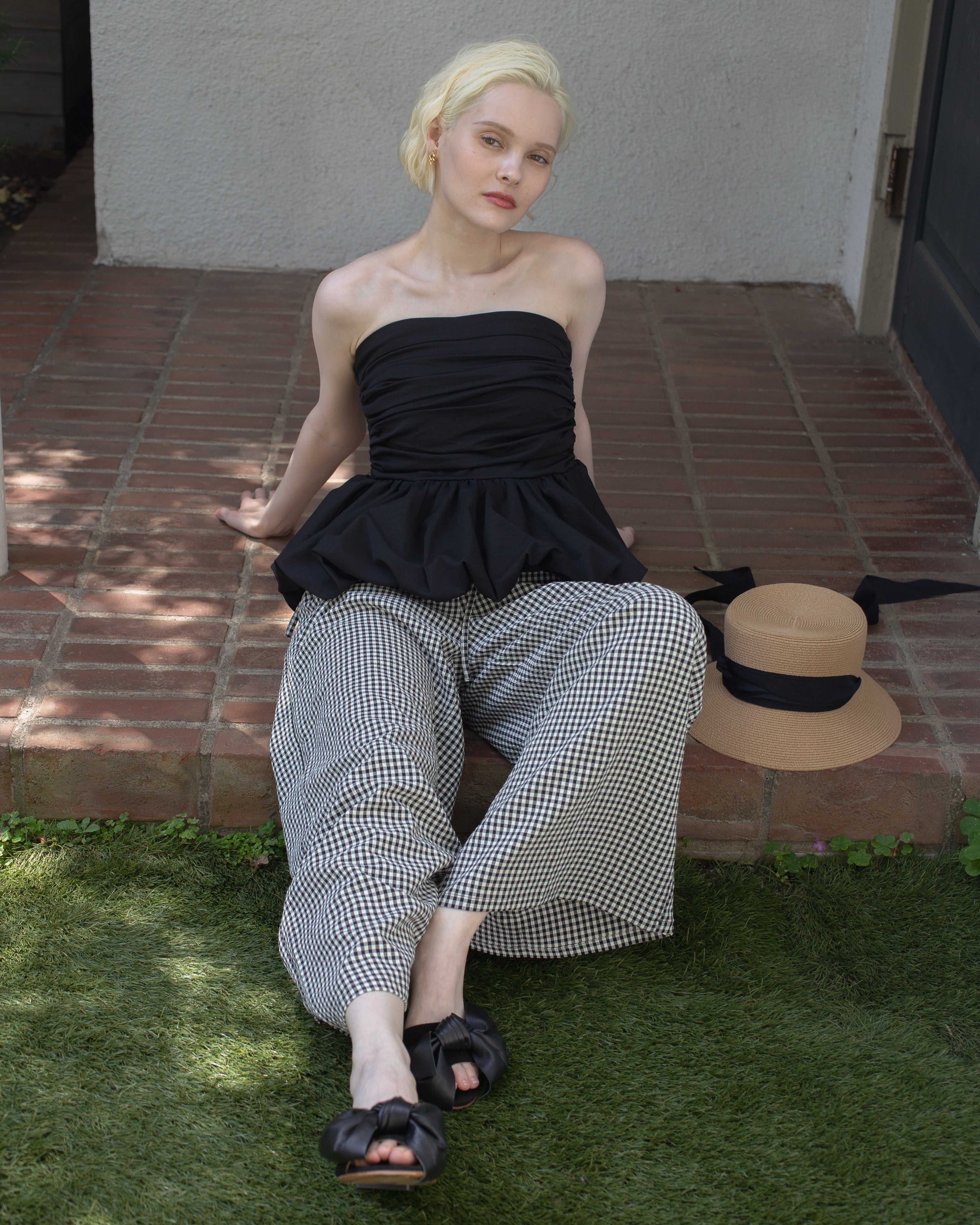 残りわずか】2way ribbon peplum top – RANCLIC