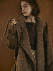 【10/22 OPEN】Shaggy belted box coat