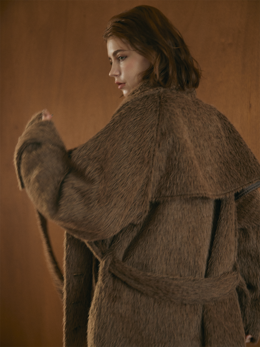 【10/22 OPEN】Shaggy belted box coat