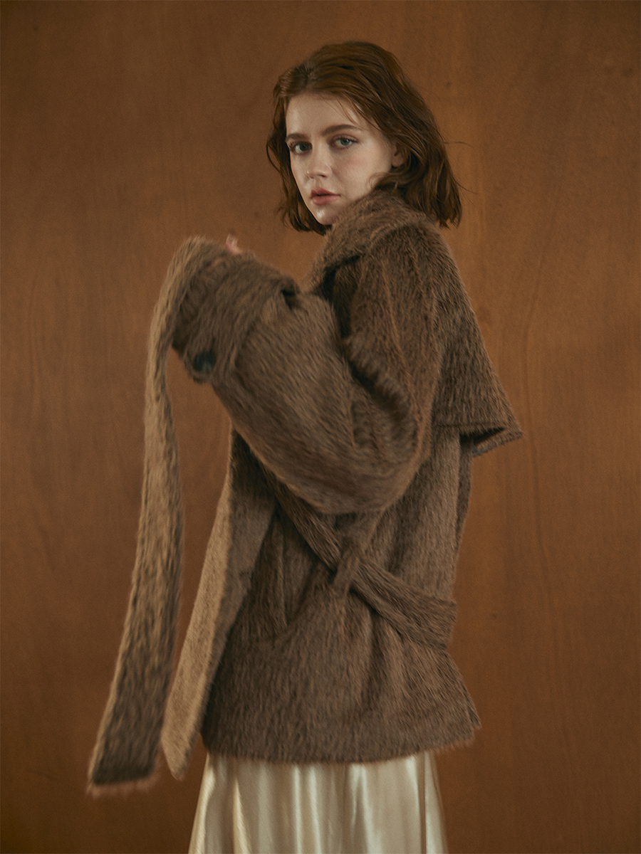 【10/22 OPEN】Shaggy belted box coat