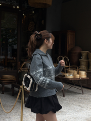 【11/5OPEN】Nordic zip knit set up
