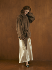 【10/22 OPEN】Shaggy belted box coat