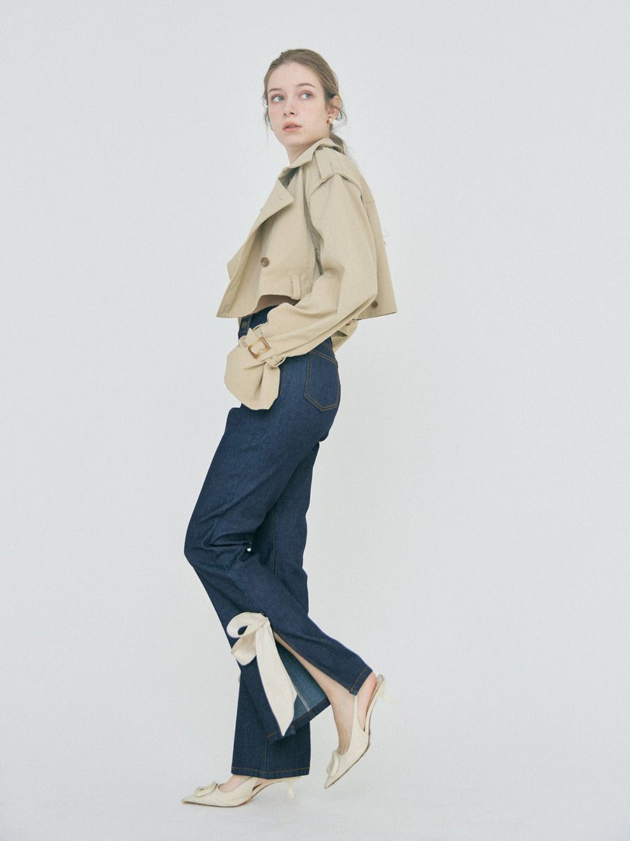 【3/5 OPEN】Ashimore ribbon denim pants