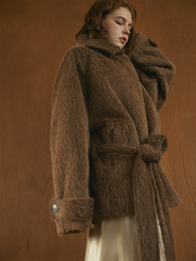 【10/22 OPEN】Shaggy belted box coat