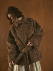 【10/22 OPEN】Shaggy belted box coat