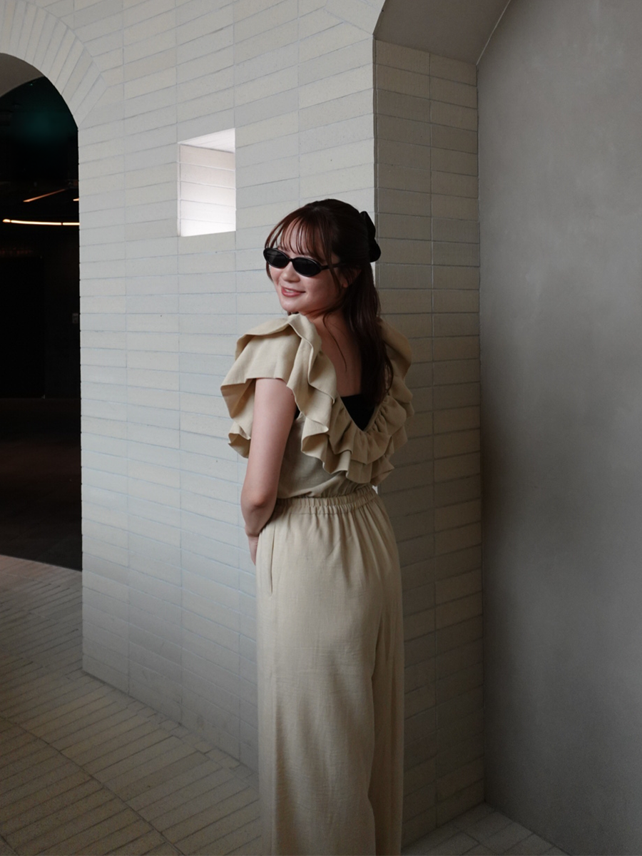 【7/23 OPEN】Vneck frill all in one（チューブトップ付き）