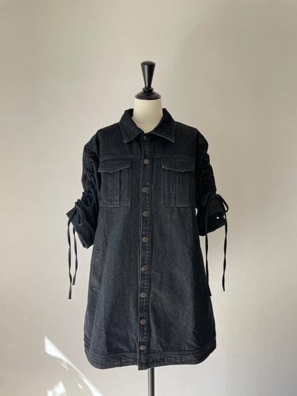 denim mini dress