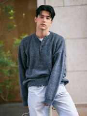 【12/18 OPEN】Unisex henley mochi knit