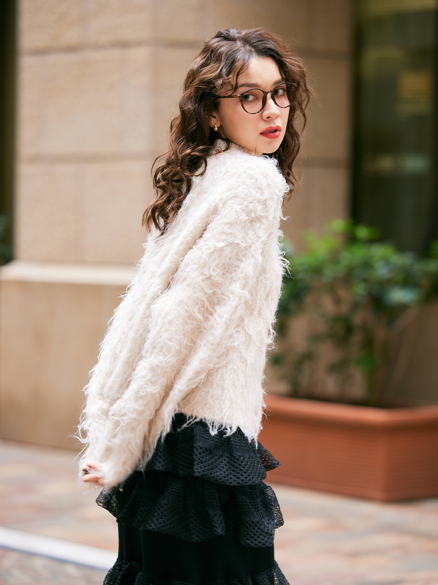 【11/27 OPEN】Fuzzy knit cardigan