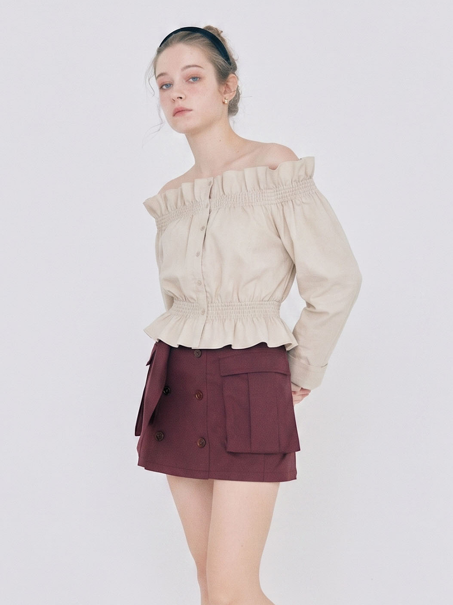 【4/16 OPEN】Bell sleeve off shoulder blouse