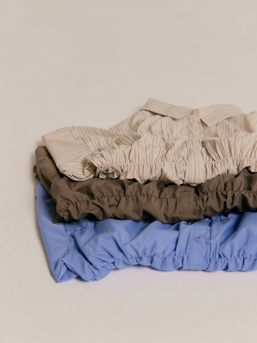 【9/25 19:00~】Shirring wide sleeve shirt