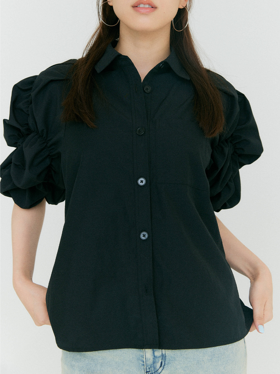 【4/23 OPEN】Whip cream sleeves shirt