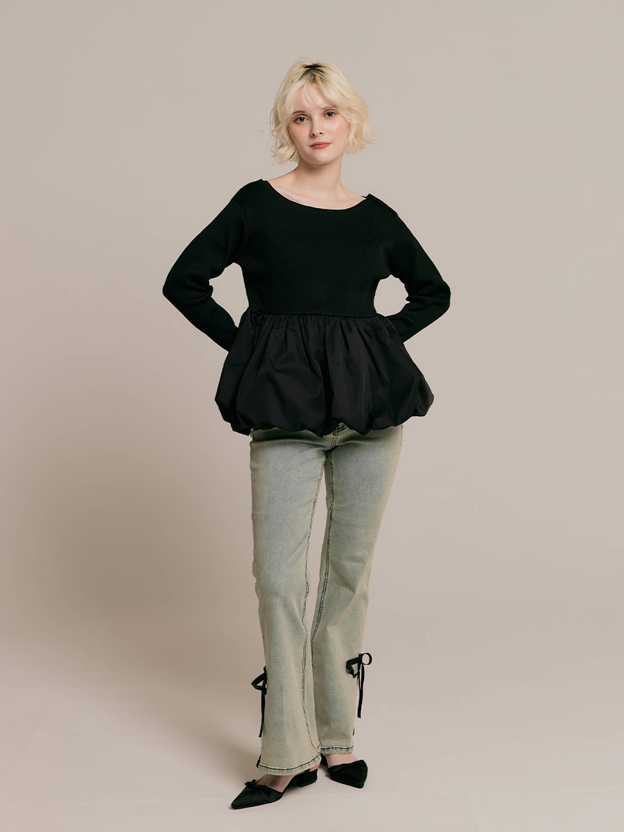 2way peplum balloon tops